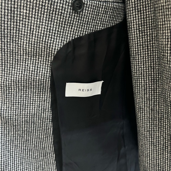 Reiss Denzil Peak Lapel Single Breasted Houndstooth Suit 40R/34 Inch Pants - Picture 3 of 8